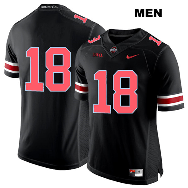 Ohio State Buckeyes Men's Jonathon Cooper #18 Red Number Black Authentic Nike No Name College NCAA Stitched Football Jersey QS19U33XS